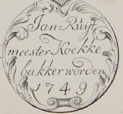 Jan Ruijt koekkebakker 1749
