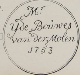 Mr Yde Bouwes van der Molen 1753

YB